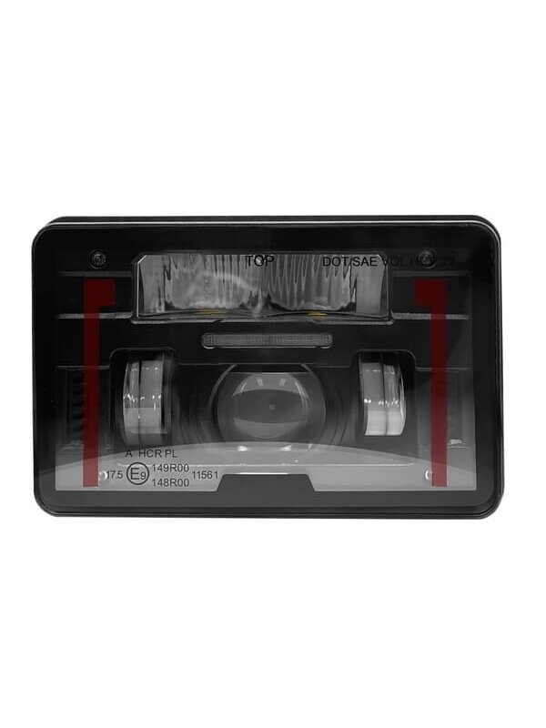 Priekinis LED žibintas, 23/45W, stačiakampis, 12-24V, 168x107x82mm, tolimosios / artimosios šviesos, šildomas, Kramp 7 Priekinis LED žibintas, 23/45W, stačiakampis, 12-24V, 168x107x82mm, tolimosios / artimosios šviesos, šildomas, Kramp 7