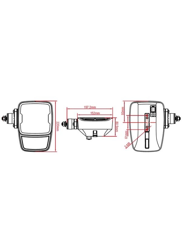 Priekinis LED žibintas, stačiakampis, 12/24 V, 220x197,2x80,5 mm, šildomas, tolimosios/mažosios šviesos, nuo sniego, vertikalus kairėje/dešinėje 5 Priekinis LED žibintas, stačiakampis, 12/24 V, 220x197,2x80,5 mm, šildomas, tolimosios/mažosios šviesos, nuo sniego, vertikalus kairėje/dešinėje 5