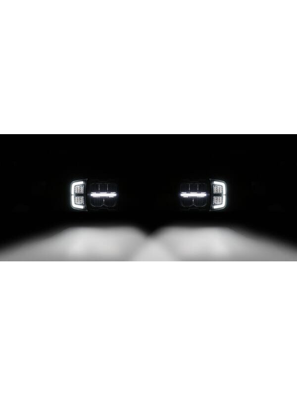 Priekinis LED žibintas, stačiakampis, 12/24V, 220x197,2x80,5 mm, šildomas, tolimosios/mažosios šviesos, nuo sniego, kairysis 4