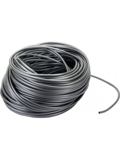 PVC kabelis 8 mm sidabro spalvos PVC kabelis 8 mm sidabro spalvos