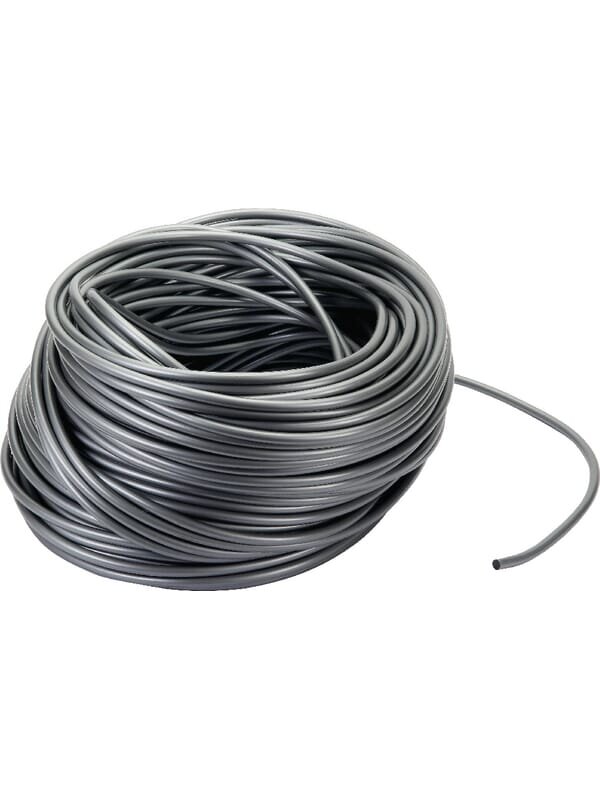 PVC kabelis 8 mm sidabro spalvos PVC kabelis 8 mm sidabro spalvos