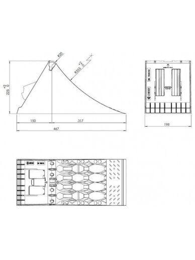 Ratų atrama Crowny® 53, geltona, homologuota, termoplastinė 4 Ratų atrama Crowny® 53, geltona, homologuota, termoplastinė 4