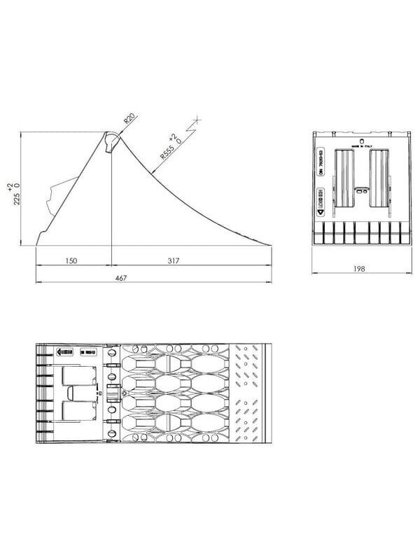Ratų atrama Crowny® 53, geltona, homologuota, termoplastinė 4 Ratų atrama Crowny® 53, geltona, homologuota, termoplastinė 4