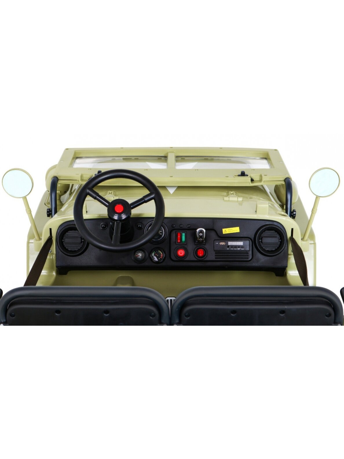 Retro karinė Elektromobilis vaikams 4x4 Smėlis 12 Retro karinė Elektromobilis vaikams 4x4 Smėlis 12