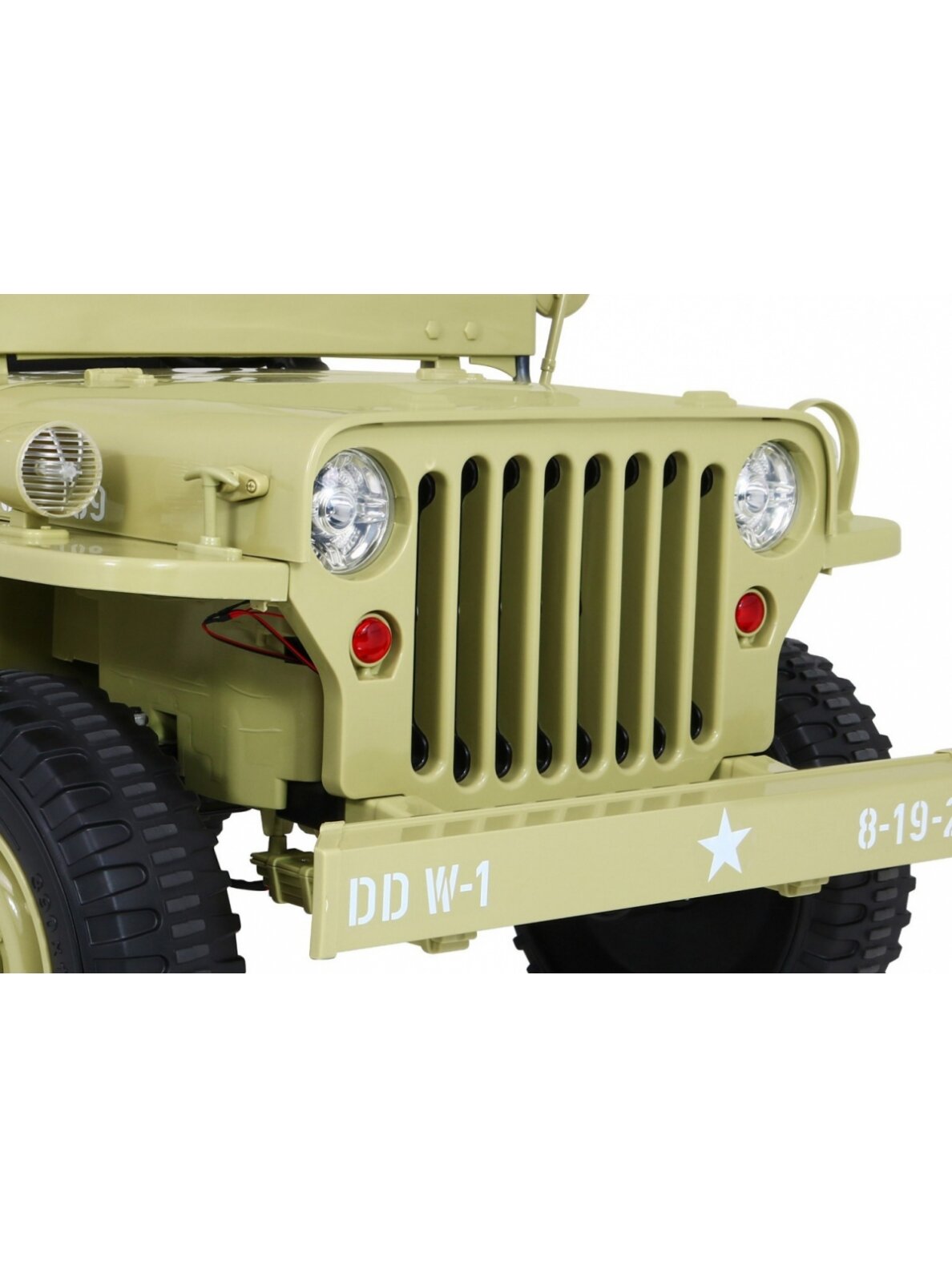 Retro karinė Elektromobilis vaikams 4x4 Smėlis 16 Retro karinė Elektromobilis vaikams 4x4 Smėlis 16