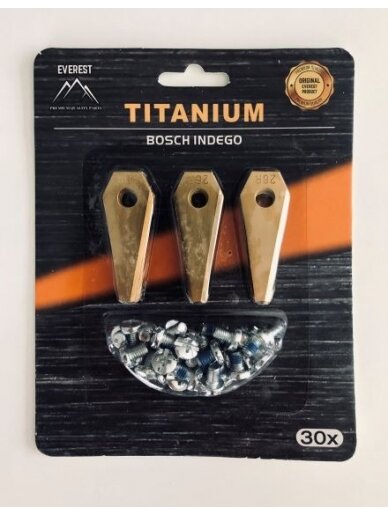 Roboto žoliapjovės peiliukai BOSCH Titanas - Rinkinys 30 vnt. Roboto žoliapjovės peiliukai BOSCH Titanas - Rinkinys 30 vnt.