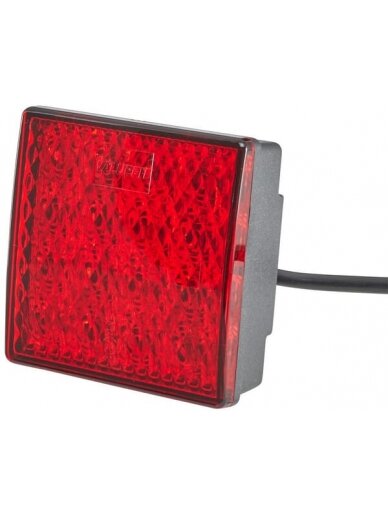 Rūko žibintas LED, kvadratinis, 12 V, raudonas, tvirtinamas varžtais, 80x33,7x80 mm, "Hella ValueFit Rūko žibintas LED, kvadratinis, 12 V, raudonas, tvirtinamas varžtais, 80x33,7x80 mm, "Hella ValueFit