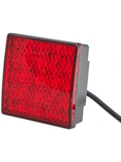 Rūko žibintas LED, kvadratinis, 24 V, raudonas, tvirtinamas varžtais, 80x33,7x80 mm, "Hella ValueFit Rūko žibintas LED, kvadratinis, 24 V, raudonas, tvirtinamas varžtais, 80x33,7x80 mm, "Hella ValueFit