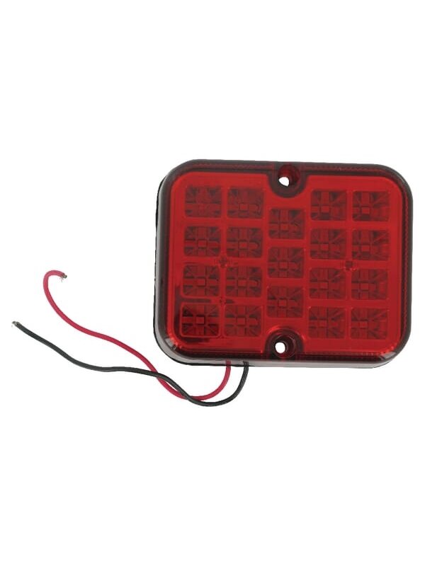 Rūko žibintas LED, kvadratinis, 12-24V, raudonas, 101x80,7x30mm, gopart Rūko žibintas LED, kvadratinis, 12-24V, raudonas, 101x80,7x30mm, gopart