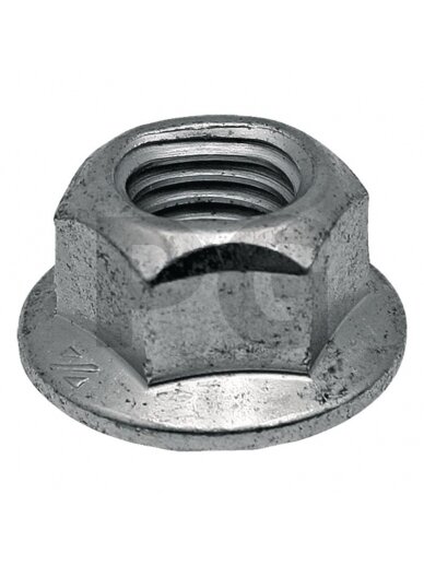 Šešiakampė veržlė With flange, with clamp, solid metal nut Šešiakampė veržlė With flange, with clamp, solid metal nut