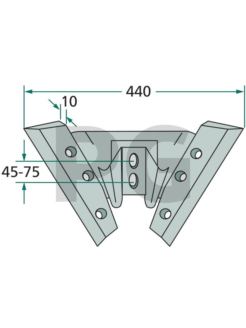 Sparnuotos noragas Pilnas (old version)  Cultivator shank Plotis 25 mm