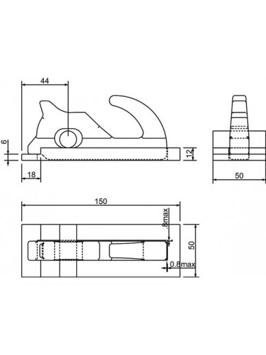 Strypas 150 x 50 mm cinkuotas 2