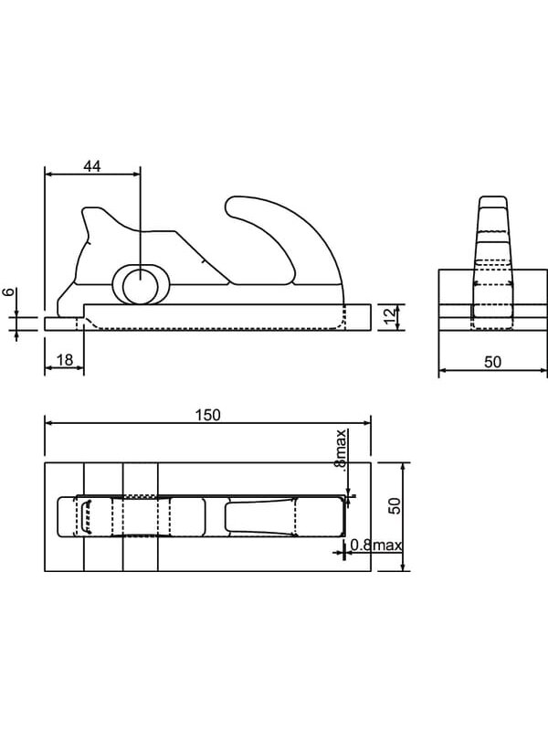 Strypas 150 x 50 mm cinkuotas 2 Strypas 150 x 50 mm cinkuotas 2