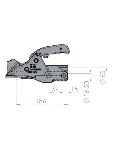 Sukabinimo spyna PROFI V tipo AK 301 1