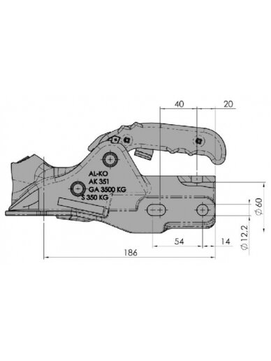 Sukabinimo spyna AK351-351ZA 1 Sukabinimo spyna AK351-351ZA 1