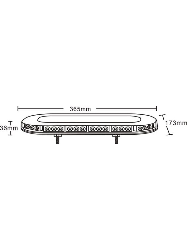 Šviesos juosta LED, 126W, 12-24V, gintarinė, tvirtinama varžtais, 365x173x36mm, 42 LED, Kramp 6 Šviesos juosta LED, 126W, 12-24V, gintarinė, tvirtinama varžtais, 365x173x36mm, 42 LED, Kramp 6