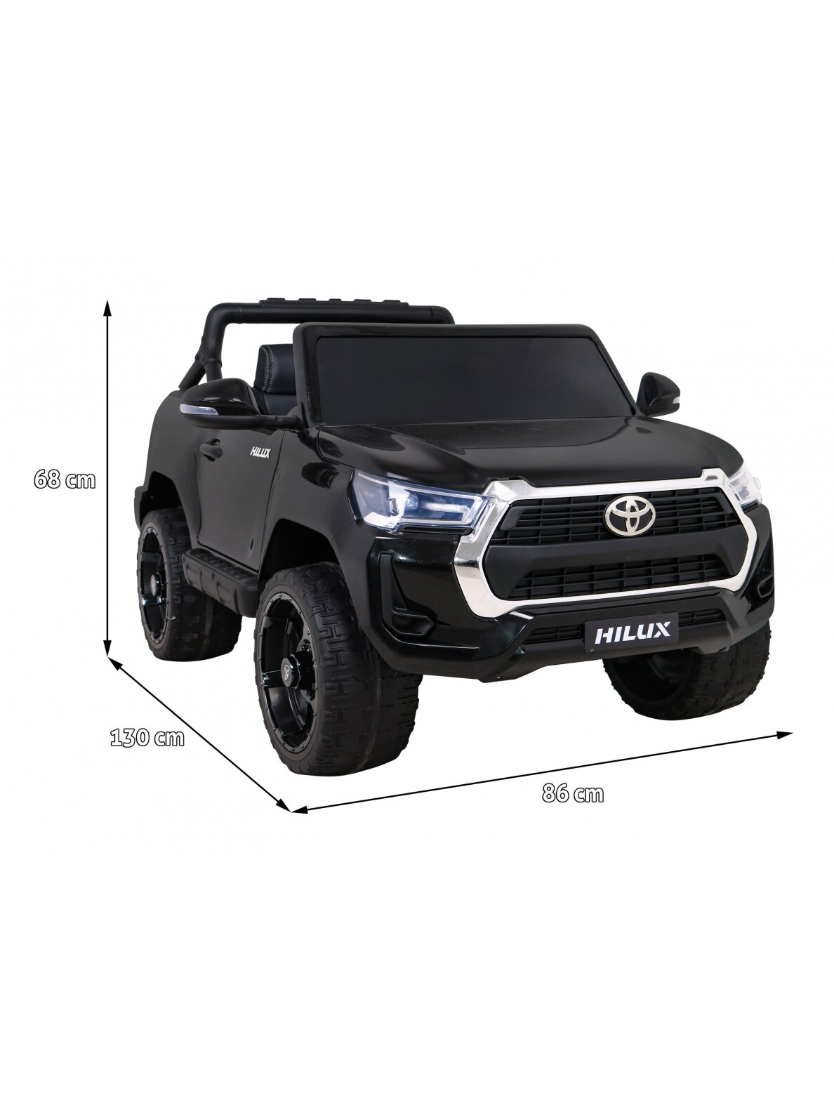 Toyota Hilux Elektromobilis vaikams Juoda 13