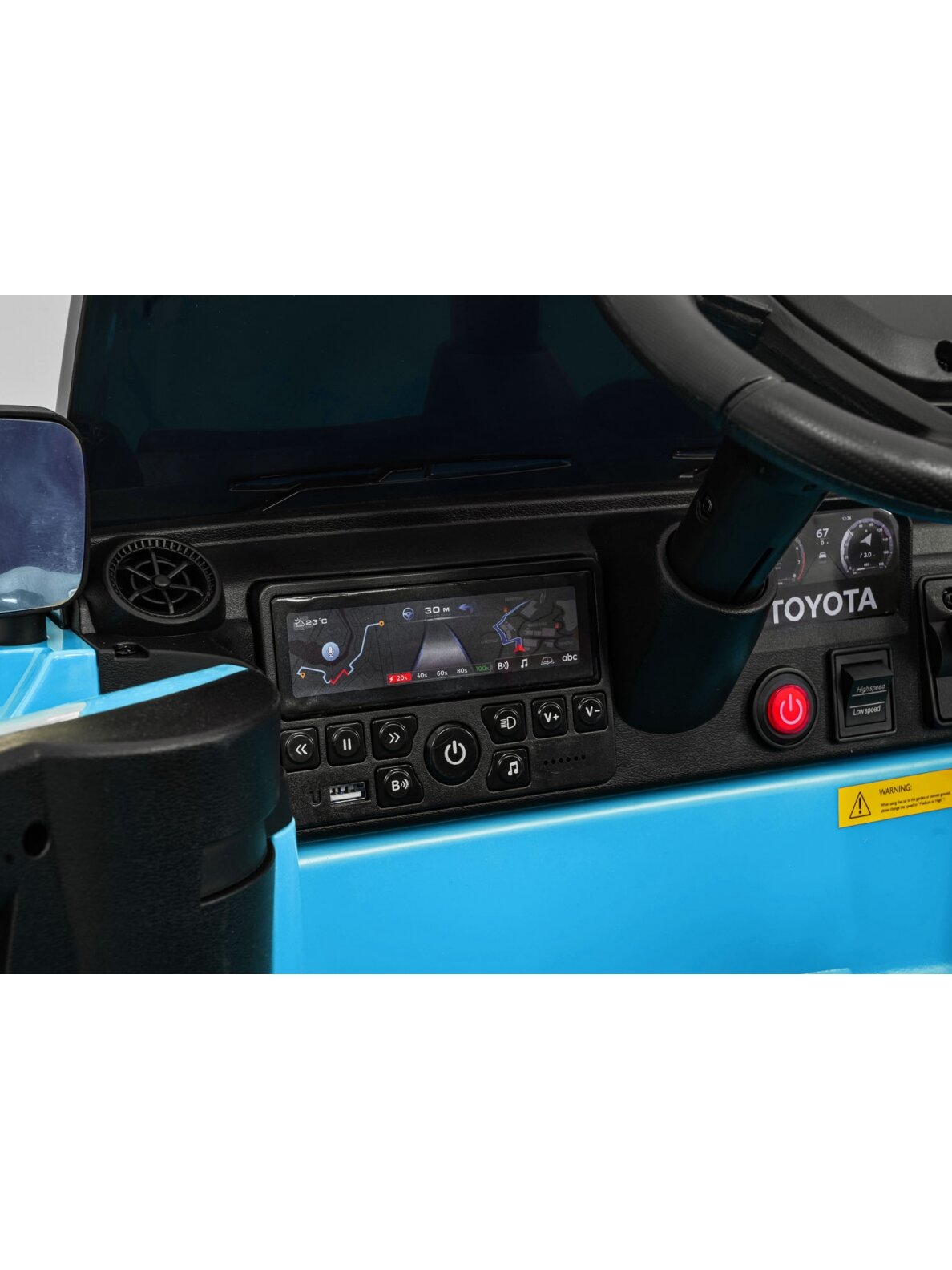 Toyota Land Cruiser PRADO Blue Elektromobilis vaikams 8 Toyota Land Cruiser PRADO Blue Elektromobilis vaikams 8