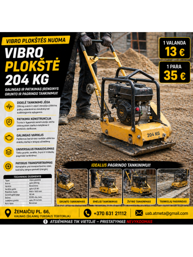 VIBRO PLOKŠTĖ 204 KG VIBRO PLOKŠTĖ 204 KG