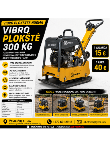 VIBRO PLOKŠTĖ 300 KG VIBRO PLOKŠTĖ 300 KG