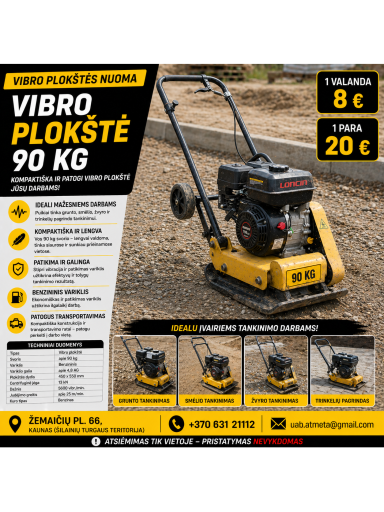 VIBRO PLOKŠTĖ 90 KG VIBRO PLOKŠTĖ 90 KG