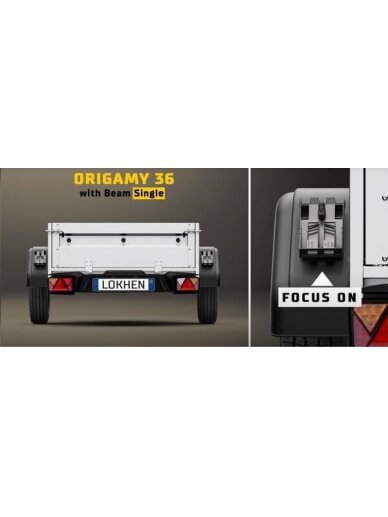 Viengubas ratų laikiklis Beam®, skirtas Origamy® 36 4 Viengubas ratų laikiklis Beam®, skirtas Origamy® 36 4