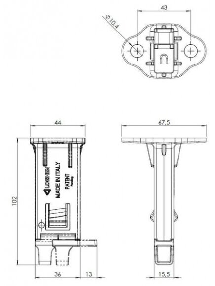 Viengubas ratų laikiklis Beam®, skirtas Origamy® 36 6 Viengubas ratų laikiklis Beam®, skirtas Origamy® 36 6