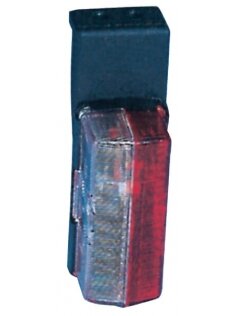 Žibintas stačiakampis, 12/24V, raudonas/baltas, tvirtinamas varžtais, 124x37x43mm, Jokon