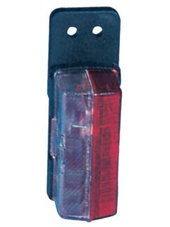 Žibintas stačiakampis, 12/24V, raudonas/baltas, tvirtinamas varžtais, 122x37x43mm, Jokon
