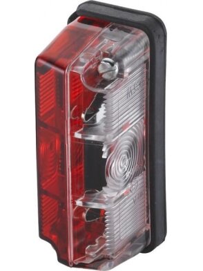 Žibintai 5W, stačiakampio formos, 12V, raudonos/baltos spalvos, tvirtinami varžtais, "Hella Žibintai 5W, stačiakampio formos, 12V, raudonos/baltos spalvos, tvirtinami varžtais, "Hella