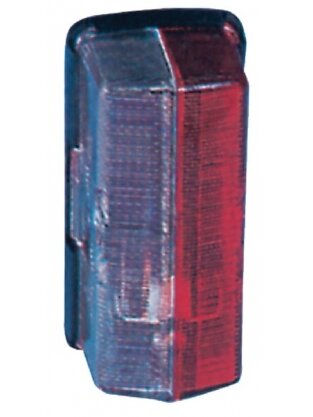Žibintas stačiakampis, 12/24V, raudonas/baltas, tvirtinamas varžtais, 92x37x43mm, Jokon