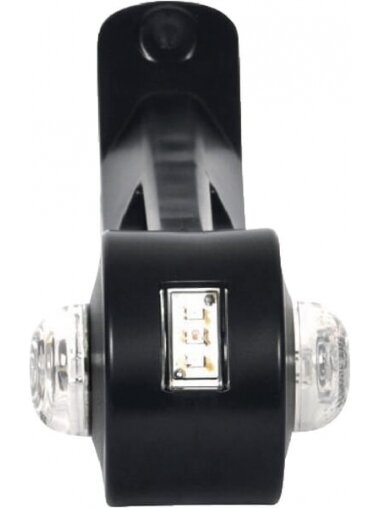 Žibintas LH LED, apvalus, 12/24V, gintarinis/raudonas/baltas, tvirtinamas varžtais, 130x131mm, Waś 4
