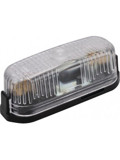 Žibintai stačiakampio formos, 12/24V, balti, tvirtinami varžtais, 74x27mm, Jokon
