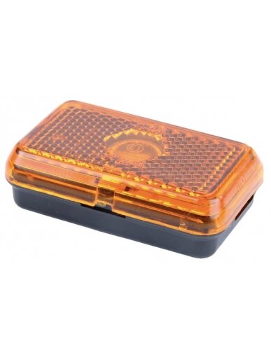 Žibintas 5W, stačiakampis, 12/24V, oranžinės spalvos, tvirtinamas varžtais, 74x22.5x45mm, Jokon Žibintas 5W, stačiakampis, 12/24V, oranžinės spalvos, tvirtinamas varžtais, 74x22.5x45mm, Jokon