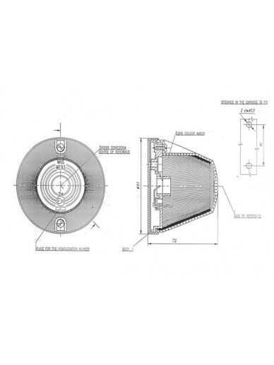 Žibintas apvalus, 12/24 V, gintarinis, tvirtinamas varžtais, Ø 91 mm, 1 Žibintas apvalus, 12/24 V, gintarinis, tvirtinamas varžtais, Ø 91 mm, 1