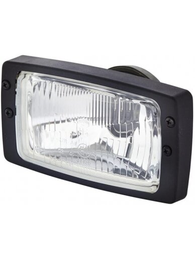 Žibintas halogeninis, stačiakampis, 12 V, skaidrus, tvirtinamas varžtais, 182x94x102 mm AMP kištukas, Hella Žibintas halogeninis, stačiakampis, 12 V, skaidrus, tvirtinamas varžtais, 182x94x102 mm AMP kištukas, Hella