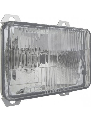 Žibintas halogeninis, stačiakampis, 12/24V, 168x106mm, Kramp