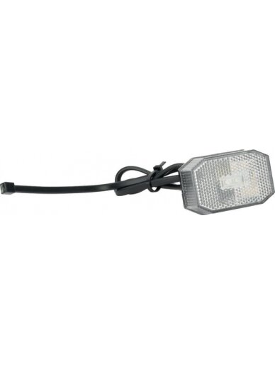 Žibintas LED, aštuonkampis, 12 V, baltas, tvirtinamas varžtais, 65x28x44 mm, Aspöck Žibintas LED, aštuonkampis, 12 V, baltas, tvirtinamas varžtais, 65x28x44 mm, Aspöck