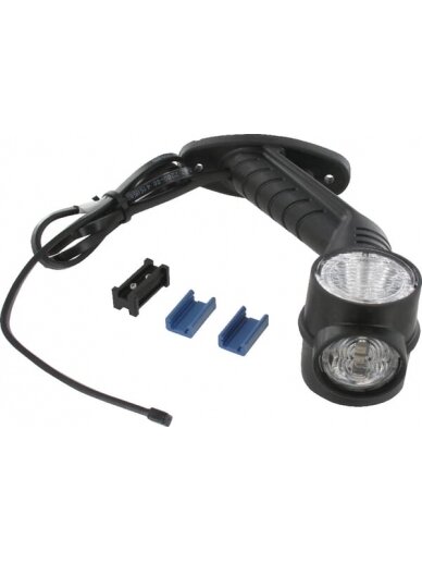 Žibintas LH LED, apvalus, 12 V, raudonas/baltas/oranžinis, su nuolatinės srovės kištuku, Aspöck Žibintas LH LED, apvalus, 12 V, raudonas/baltas/oranžinis, su nuolatinės srovės kištuku, Aspöck