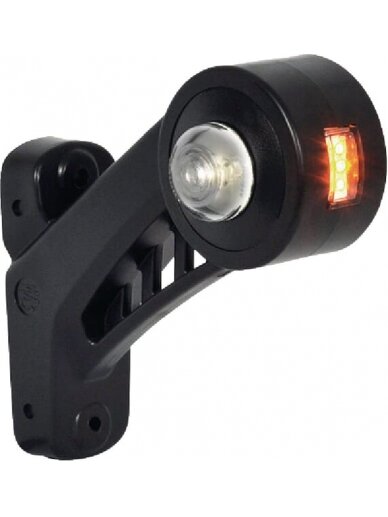 Žibintas LH LED, apvalus, 12/24V, gintarinis/raudonas/baltas, tvirtinamas varžtais, 130x131mm, Waś 3