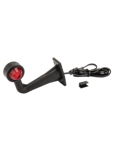 Žibintas LH LED, apvalus, 12/24V, raudonas/permatomas, tvirtinamas varžtais 1 Žibintas LH LED, apvalus, 12/24V, raudonas/permatomas, tvirtinamas varžtais 1