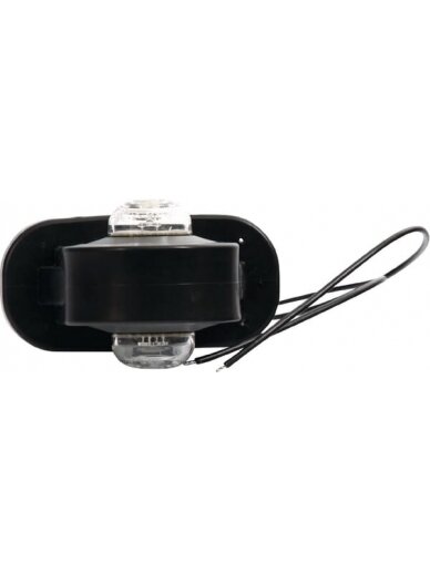 Žibintas LH LED, apvalus, 12/24V, raudonas/permatomas, tvirtinamas varžtais, 97x68x78mm, Waś 2