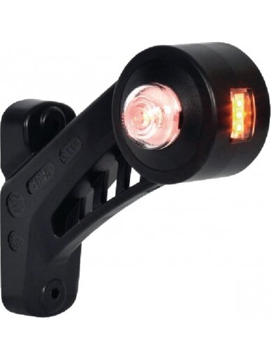Žibintas RH LED, apvalus, 12/24V, gintarinis/raudonas/baltas, tvirtinamas varžtais, 130x131mm, Waś 2