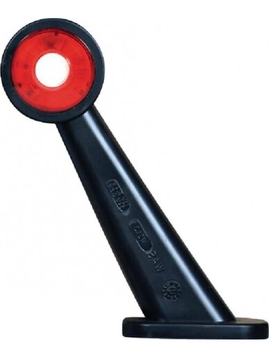 Žibintas RH LED, apvalus, 12/24V, raudonas/permatomas, tvirtinamas varžtais, 190x89x164mm, Waś