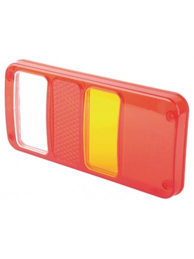 Žibinto gaubtas, gintarinis/raudonas/baltas 229x110 mm galinis/dešinysis Waś Žibinto gaubtas, gintarinis/raudonas/baltas 229x110 mm galinis/dešinysis Waś
