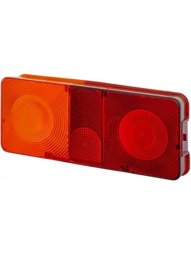 Žibinto gaubtas, raudonas / permatomas / gintarinis galinis / kairysis "Hella Žibinto gaubtas, raudonas / permatomas / gintarinis galinis / kairysis "Hella