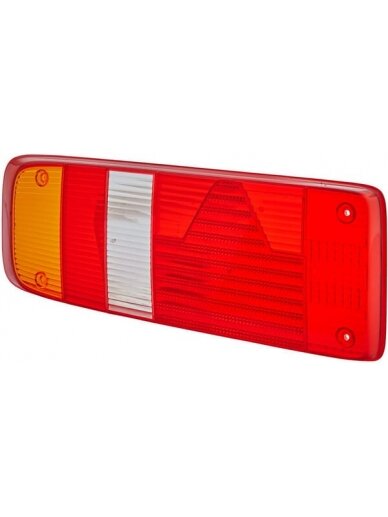 Žibinto gaubtas, raudonas / permatomas / gintarinis, stačiakampis galinis / kairysis "Hella Žibinto gaubtas, raudonas / permatomas / gintarinis, stačiakampis galinis / kairysis "Hella