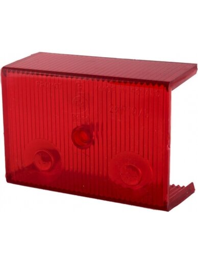 Žibinto gaubtas, raudonos spalvos, stačiakampis 100x73 mm galinis/LH/RH Promot Žibinto gaubtas, raudonos spalvos, stačiakampis 100x73 mm galinis/LH/RH Promot