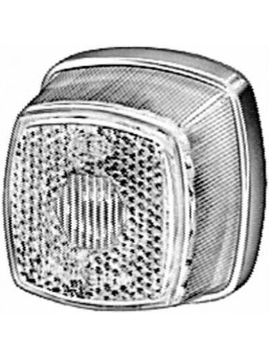 Žibinto gaubtas, skaidrus, kvadratinis 62x62 mm LH/RH "Hella Žibinto gaubtas, skaidrus, kvadratinis 62x62 mm LH/RH "Hella