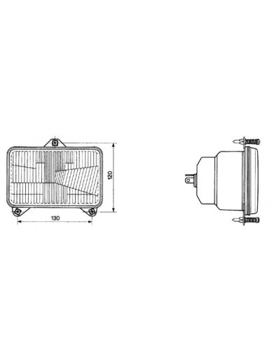 Žibintų įdėklas halogeninis, stačiakampis, skaidrus, 167x74x106,7 mm, Cobo 1 Žibintų įdėklas halogeninis, stačiakampis, skaidrus, 167x74x106,7 mm, Cobo 1